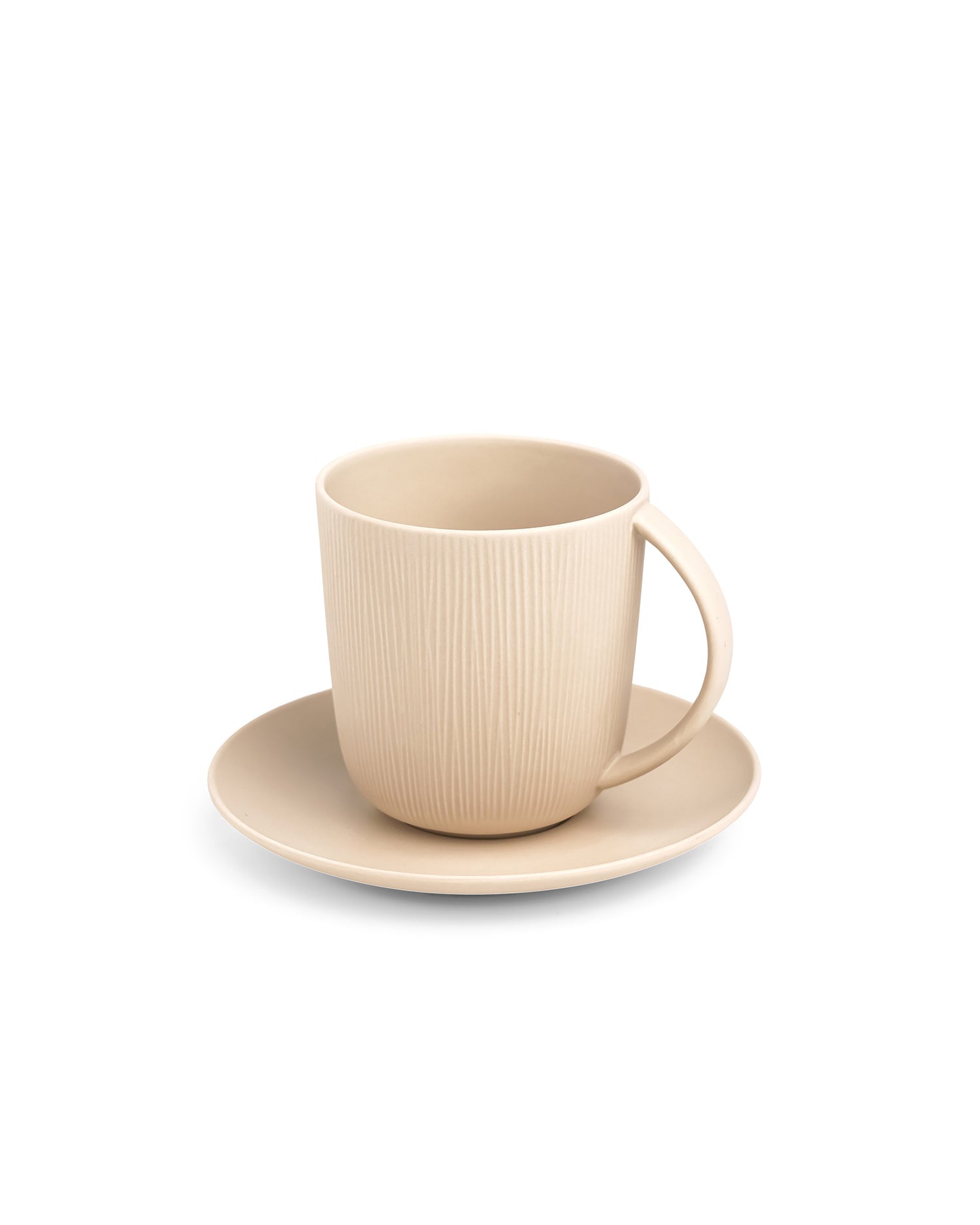 Beige || Vogue - Conical Cup &amp; Saucer Set of 4