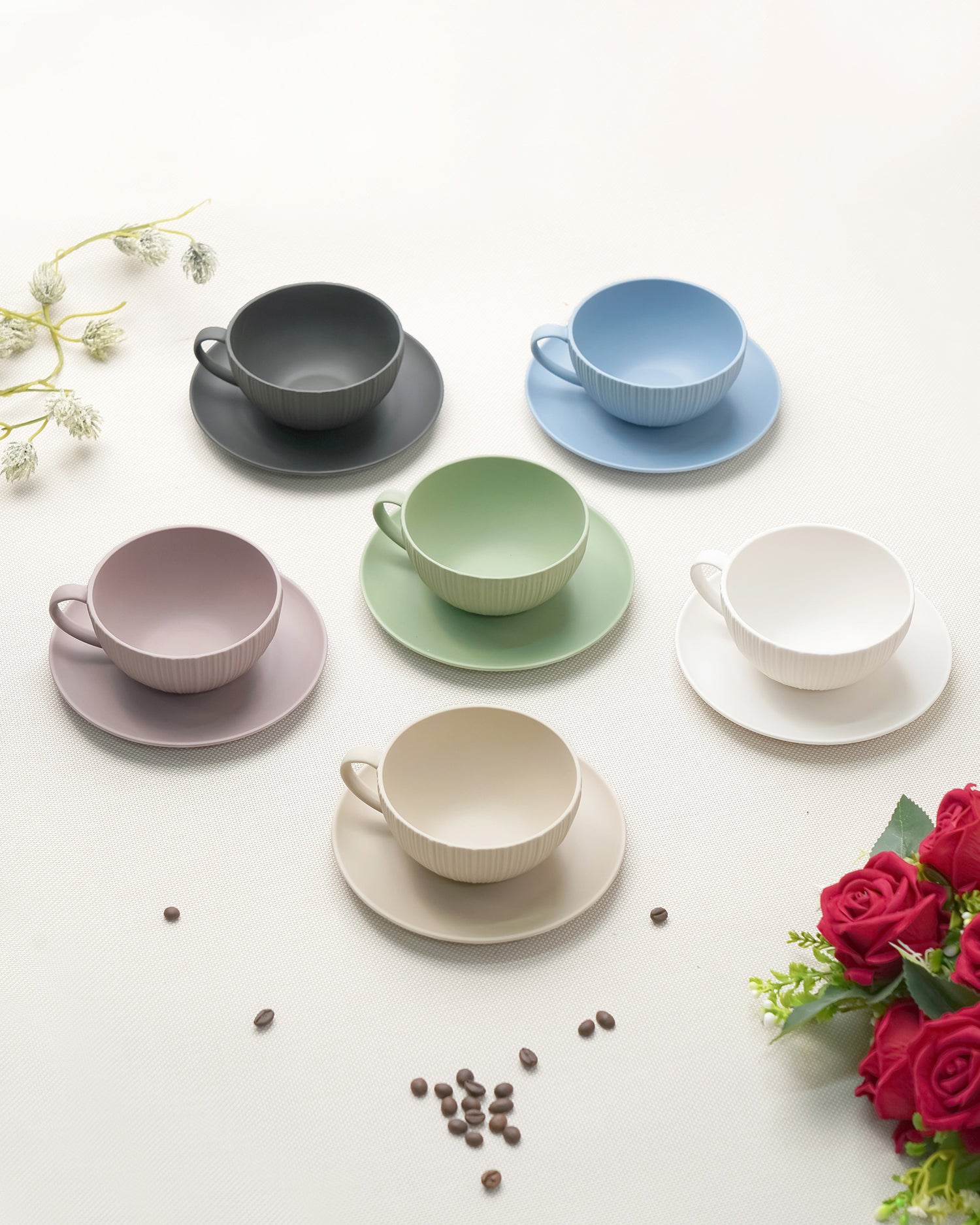 Vogue - Coupe Cup &amp; Saucer Set of 4