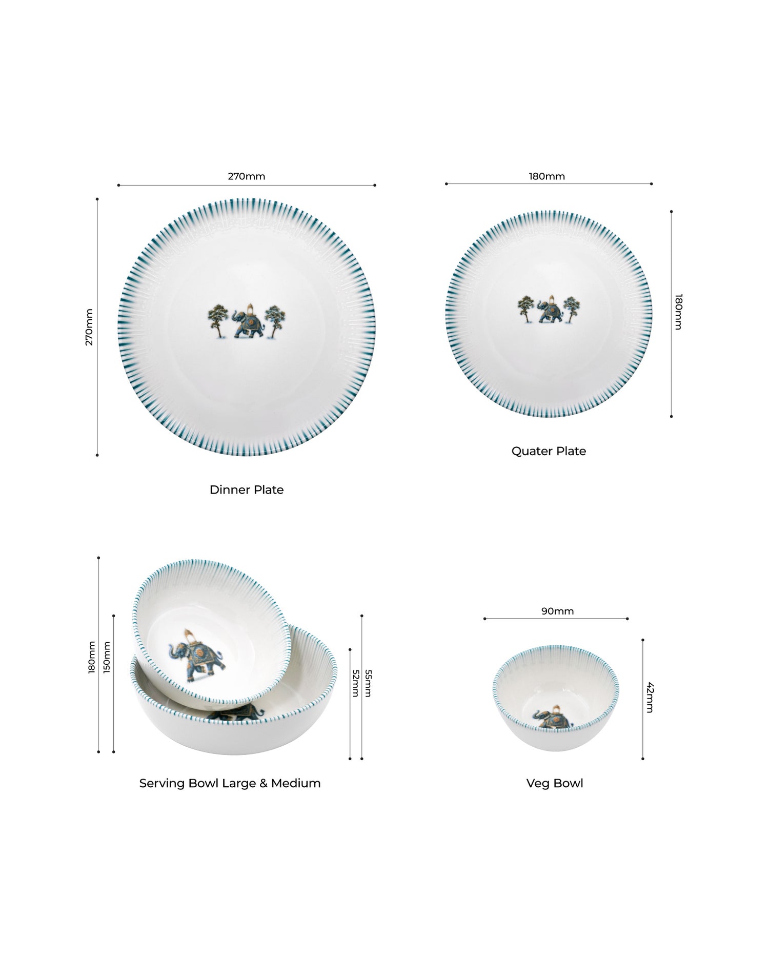 20 Pcs || Pixel Collection Dinnerware - Savannah