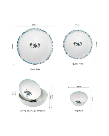 20 Pcs || Pixel Collection Dinnerware - Savannah