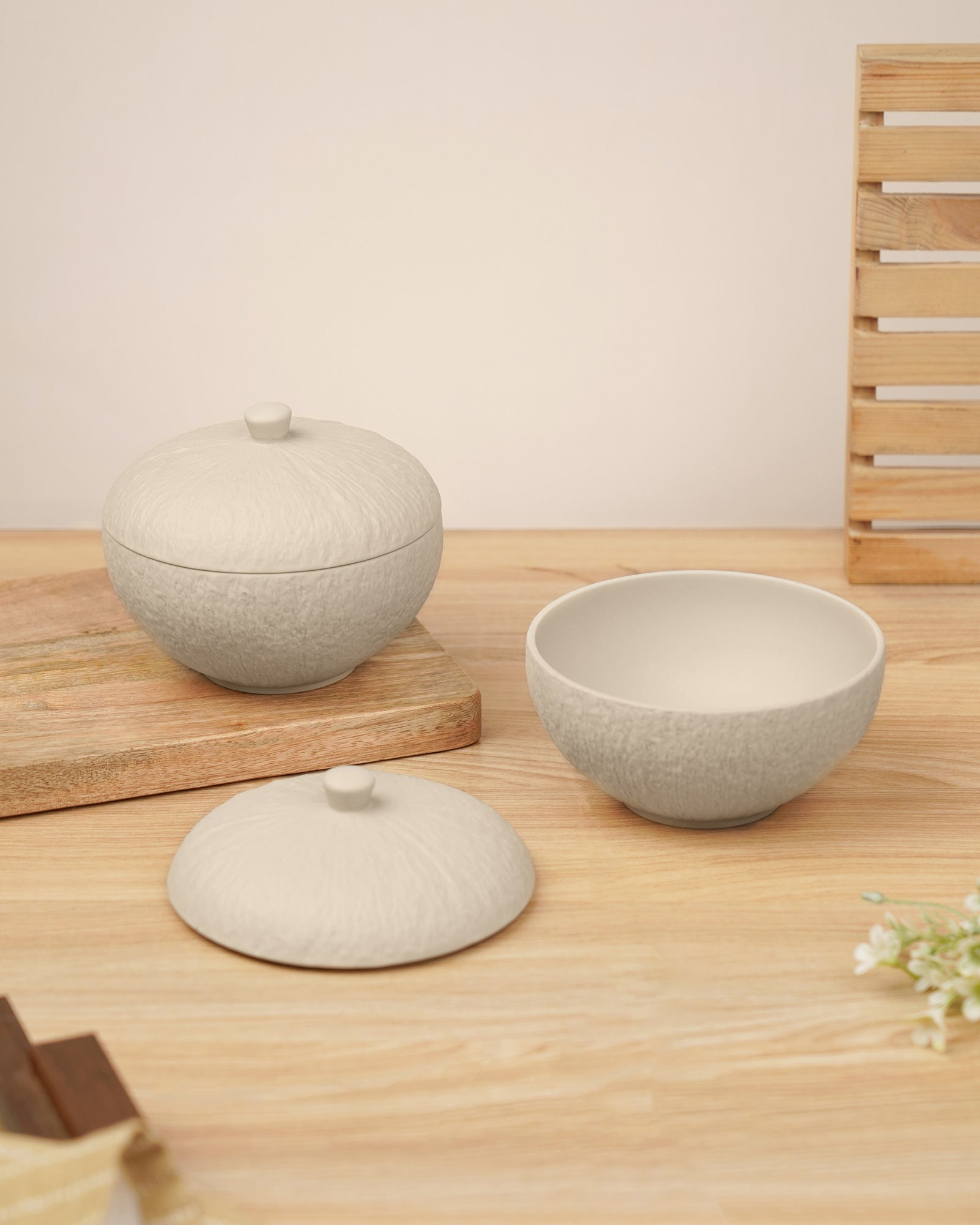 Beige || Vogue - Bowls with Lids