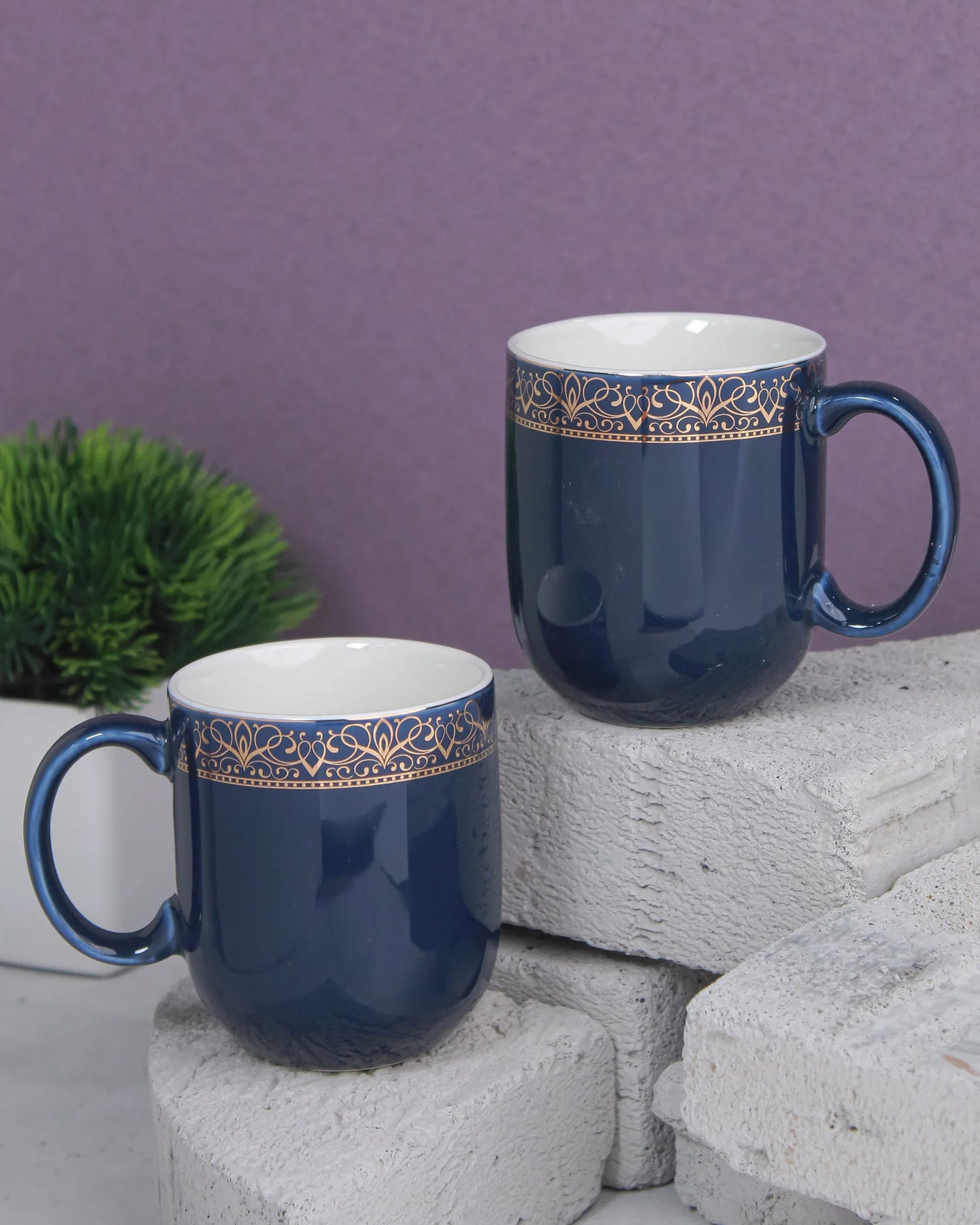 PRUSSIAN BLUE / Set of 2 * 200ml || Dazzle Heritage Superior Mug | Stylish Colors