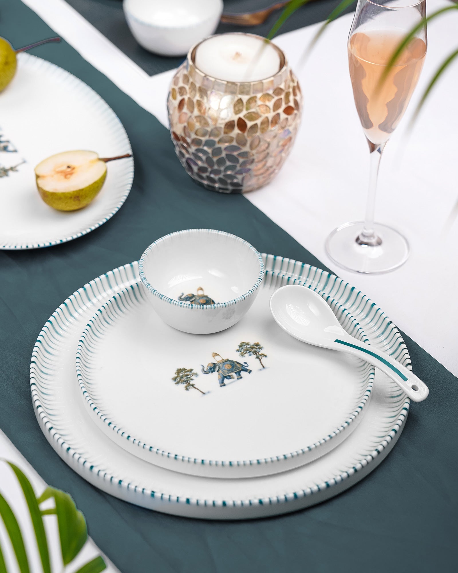 35 Pcs || Pixel Collection Dinnerware - Savannah