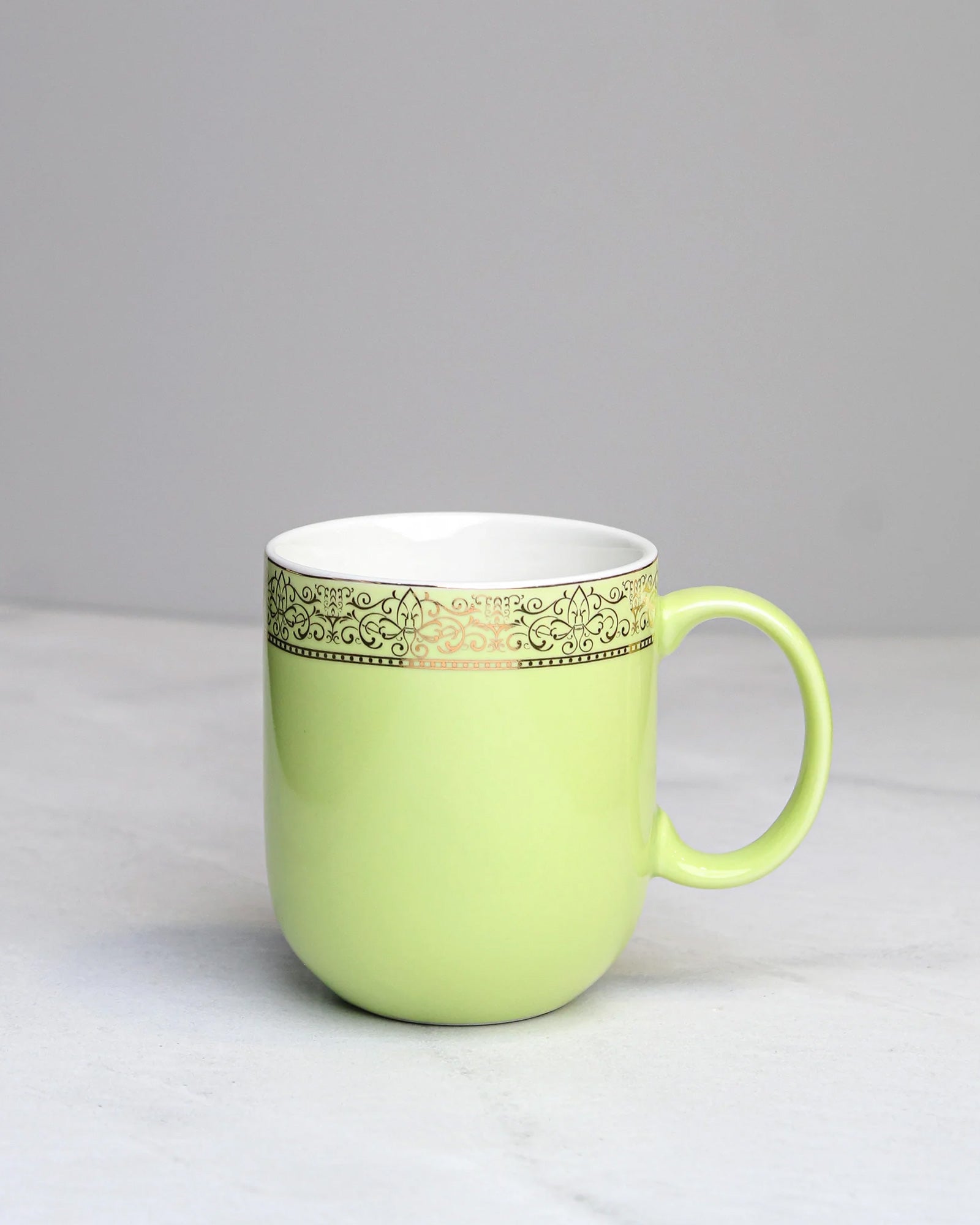 LILLY GREEN / Single pc * 200ml || Dazzle Heritage Superior Mug | Stylish Colors