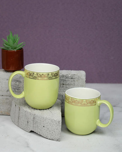 LILLY GREEN / Set of 2 * 200ml || Dazzle Heritage Superior Mug | Stylish Colors