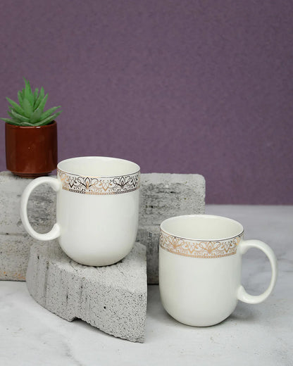 IVORY / Set of 2 * 200ml || Dazzle Heritage Superior Mug | Stylish Colors