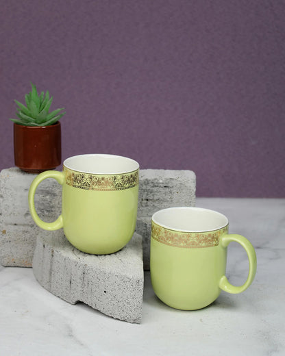LILLY GREEN / Set of 2 * 300ml || Dazzle Heritage Superior Mug | Stylish Colors