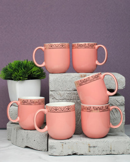 BLOOMING DALHIA / Set of 6 * 200ml || Dazzle Heritage Superior Mug | Stylish Colors