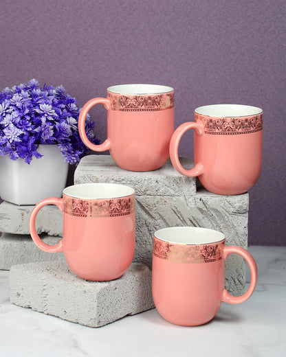 BLOOMING DALHIA / Set of 4 * 300ml || Dazzle Heritage Superior Mug | Stylish Colors