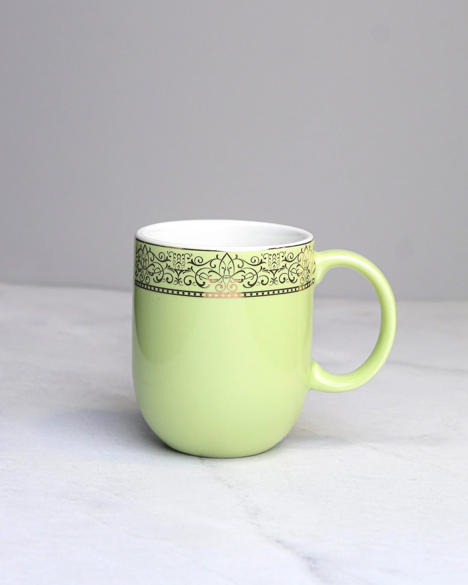 LILLY GREEN / Single pc * 300ml || Dazzle Heritage Superior Mug | Stylish Colors