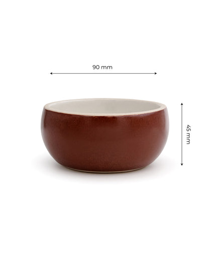 CHOCOLATE BROWN || Elemental Shades Ramekin Bowl - Set of 6