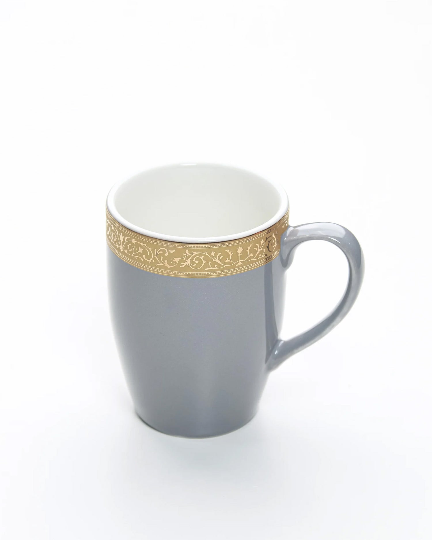 SILVER GREY / Set of 2 * 230ml || Scarlet: Premium Porcelain Mugs in Pastel Colors