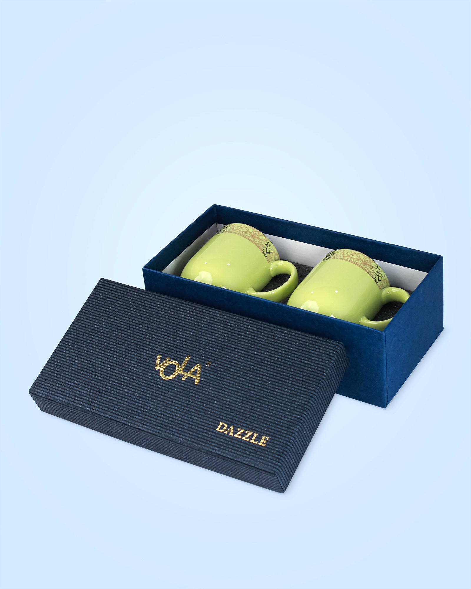 LILLY GREEN / Set of 2 * 300ml || Dazzle Heritage Superior Mug | Stylish Colors