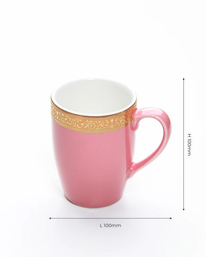 BLOOMING DALHIA / Single pc * 230ml || Scarlet: Premium Porcelain Mugs in Pastel Colors