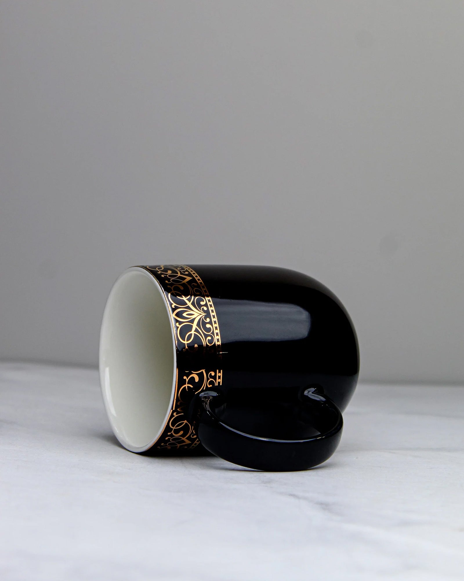 BLACK / Single pc * 200ml || Dazzle Heritage Superior Mug | Stylish Colors