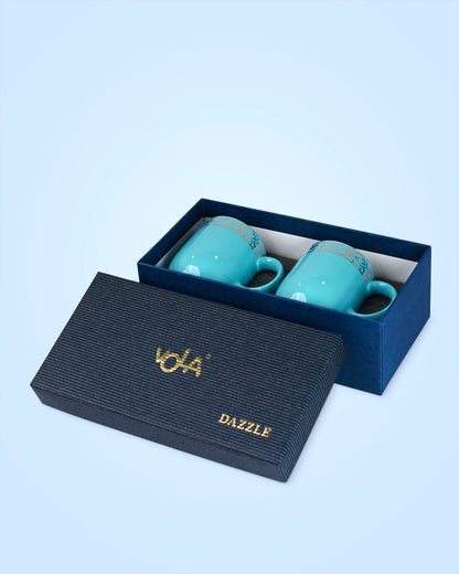 ASPIRING BLUE / Set of 2 * 300ml || Dazzle Heritage Superior Mug | Stylish Colors