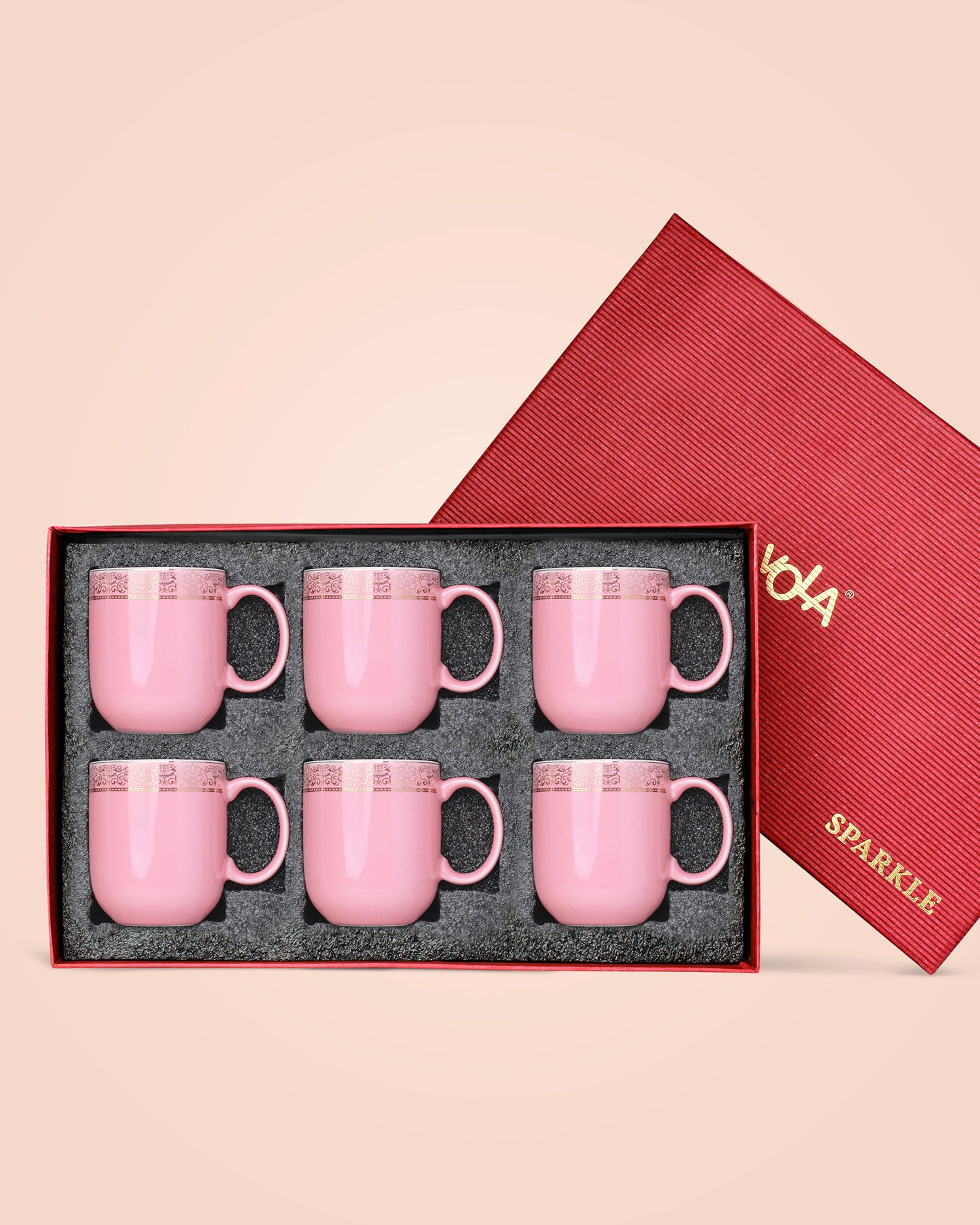 BLOOMING DALHIA / Set of 6 * 200ml || Dazzle Heritage Superior Mug | Stylish Colors