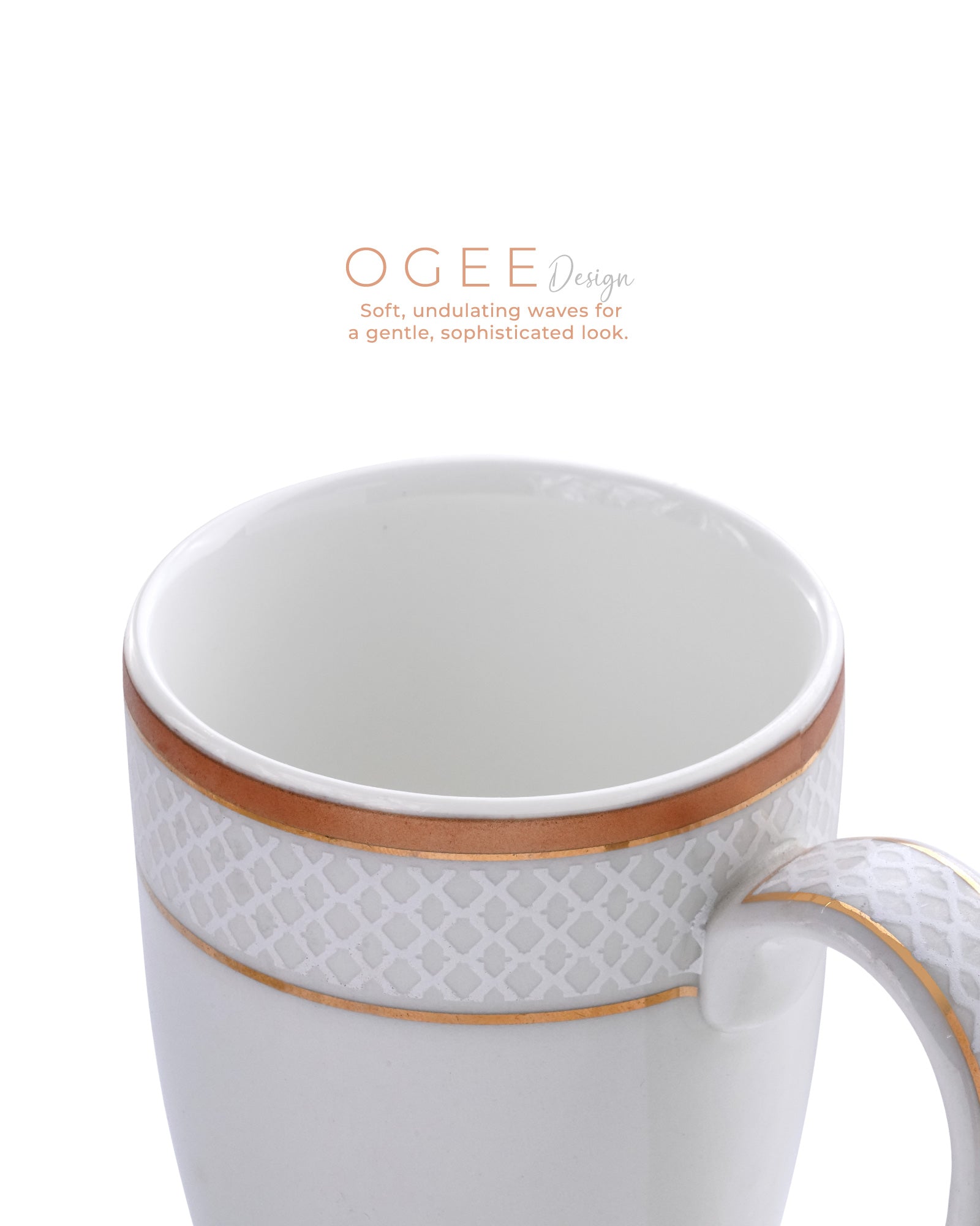  Ivory / Copper / Set of 2 * 300ml || Stellar Collection || Mug _Ogee