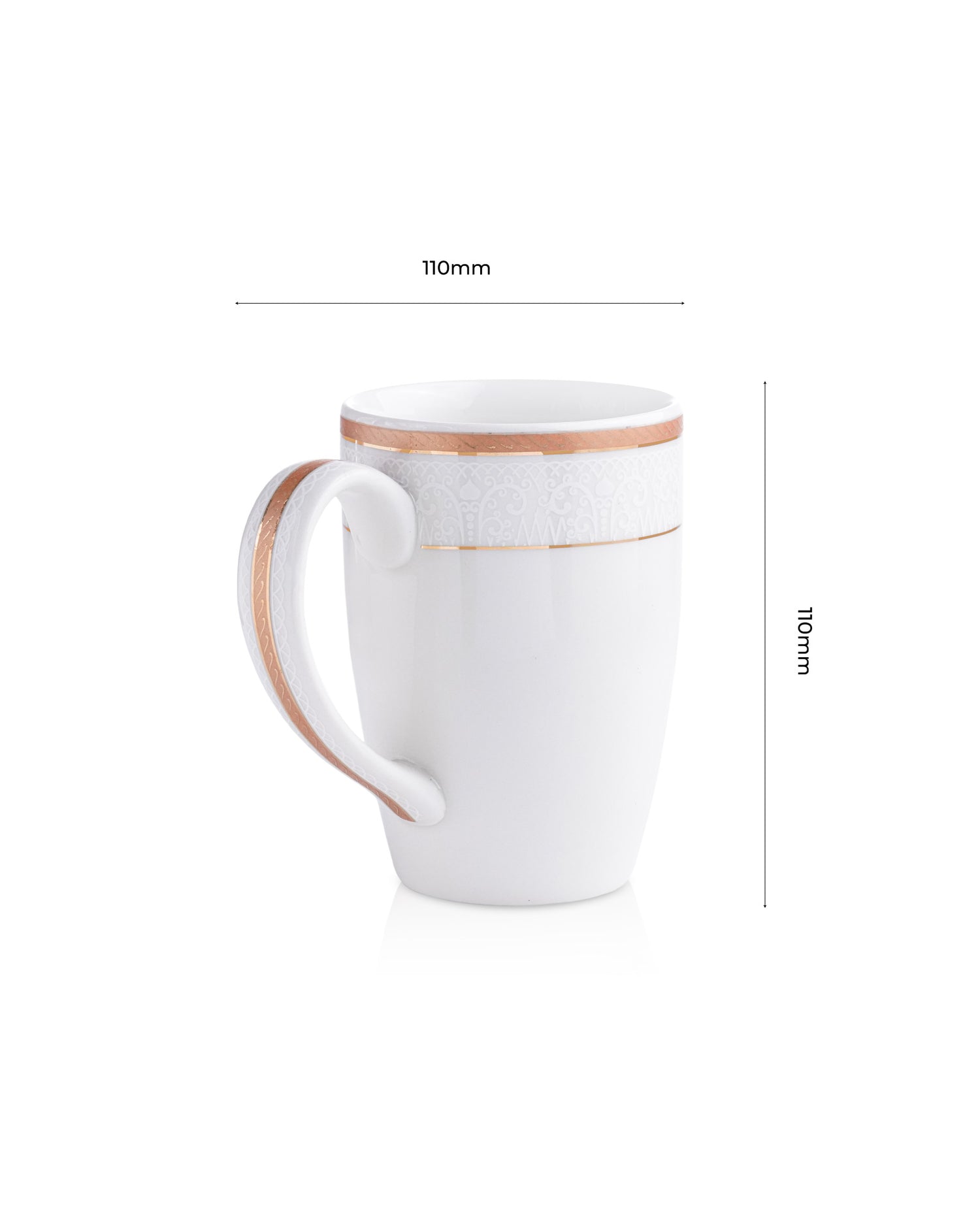 Ivory / Copper / Single pc * 300ml || Stellar Collection || Mug _ Scallop