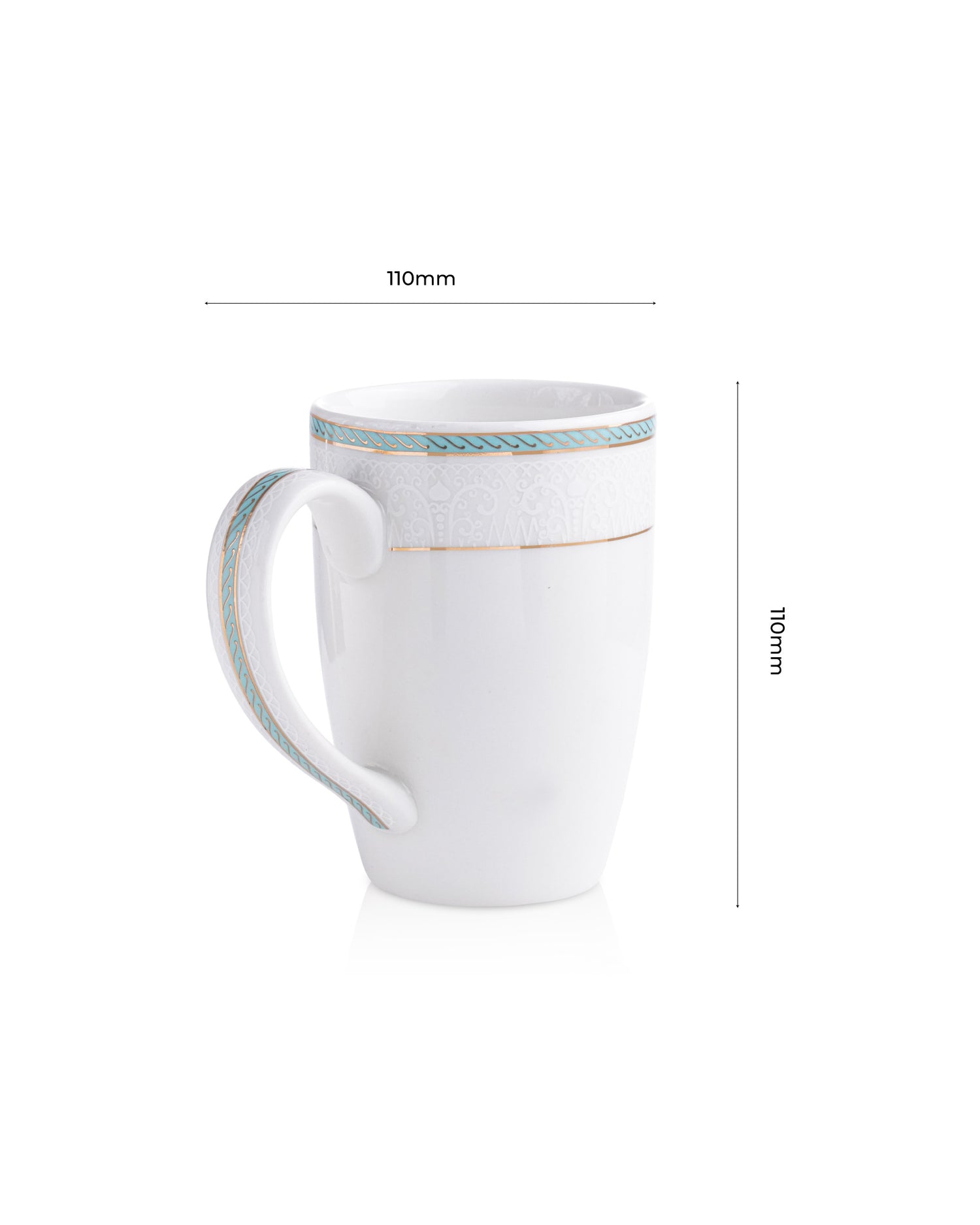 Ivory / Aqua / Set of 2 * 300ml || Stellar Collection || Mug _ Scallop