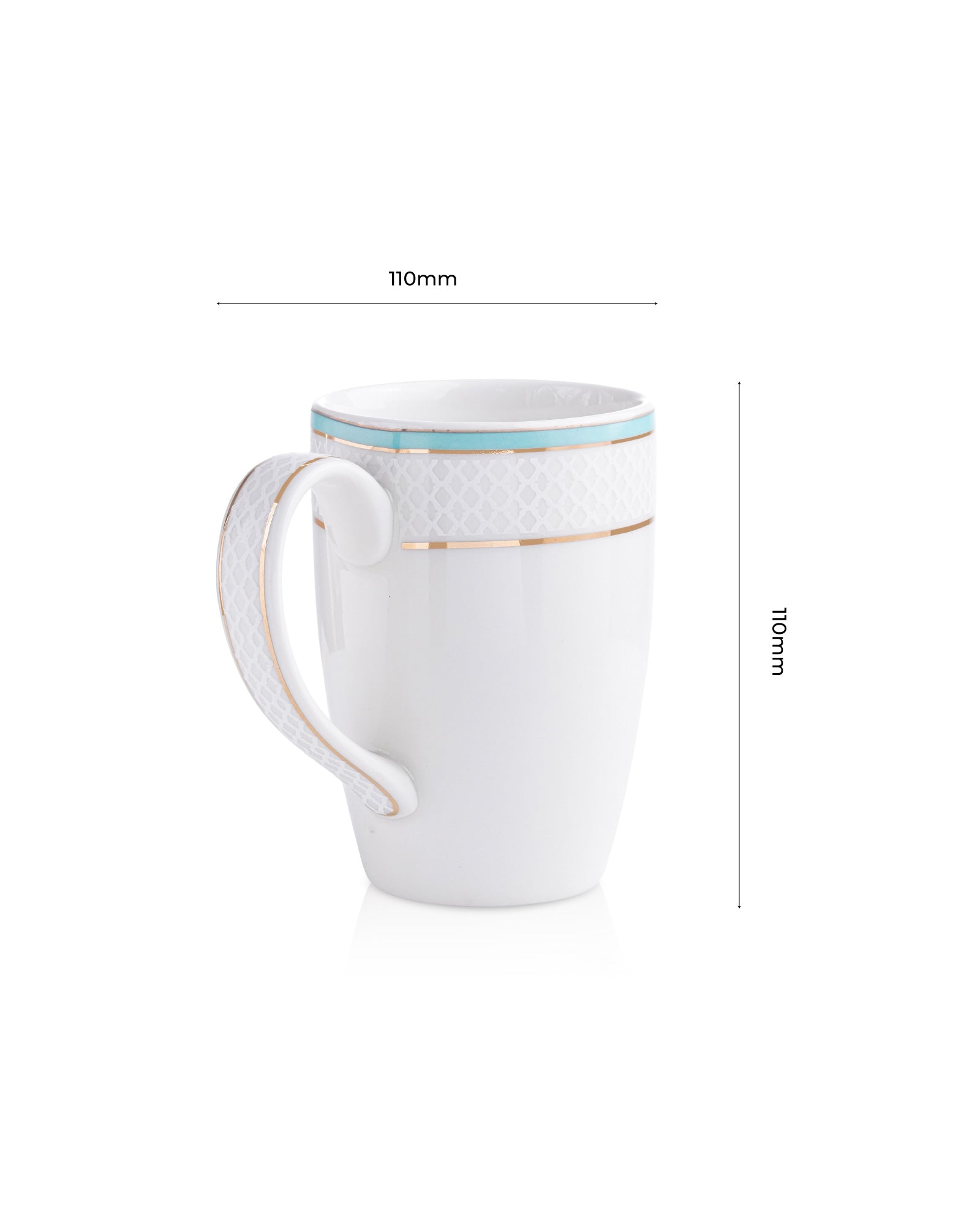 Ivory / Aqua / Single pc * 300ml || Stellar Collection || Mug _Ogee