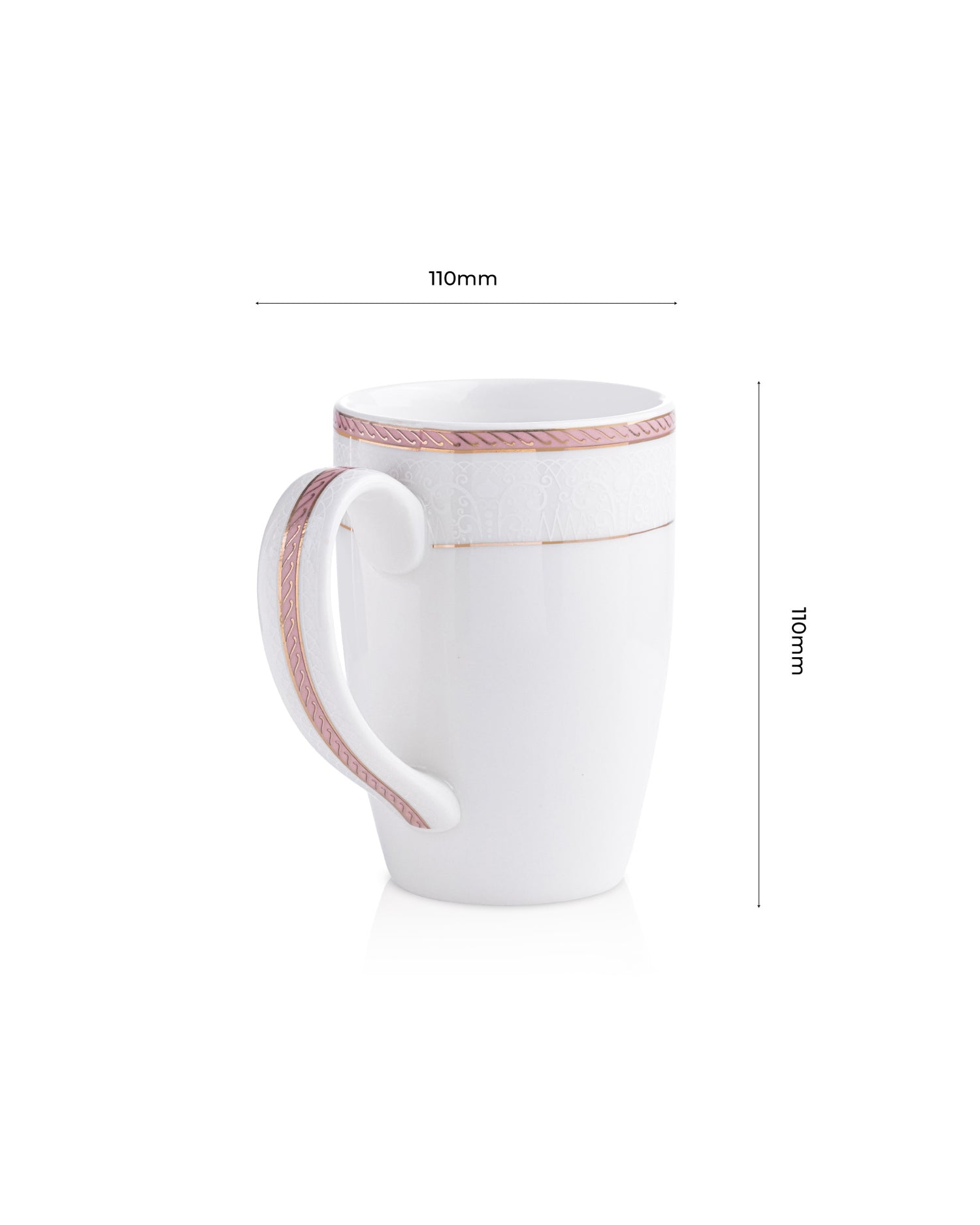 Ivory / Pink / Set of 2 * 300ml || Stellar Collection || Mug _ Scallop