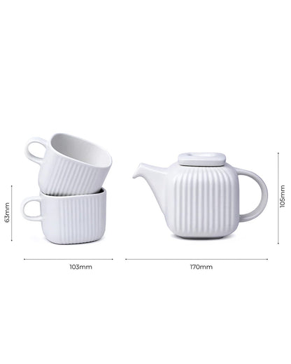 White || Bloom Tea Trio: Elevate Your Tea Time