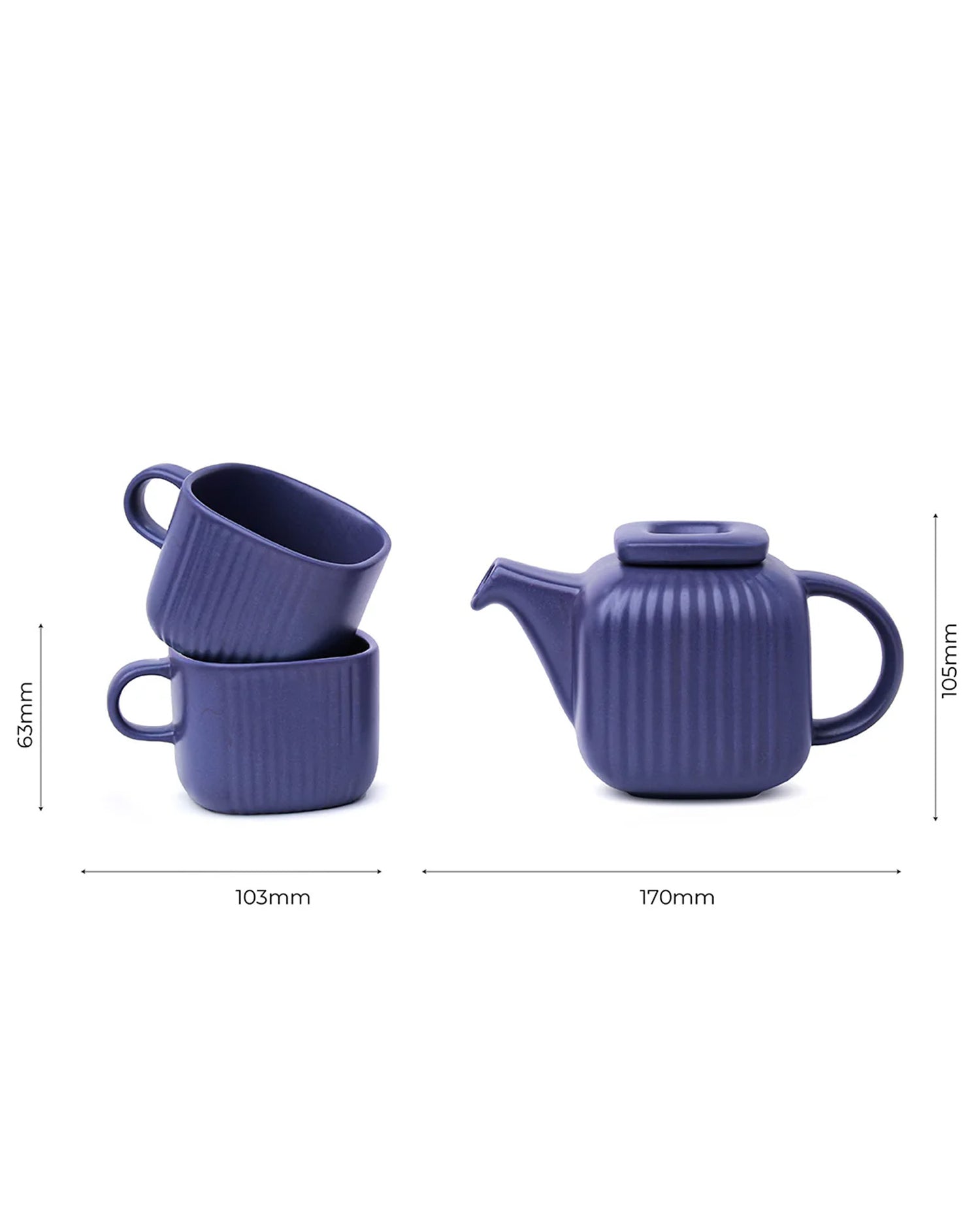 Opaque blue || Bloom Tea Trio: Elevate Your Tea Time