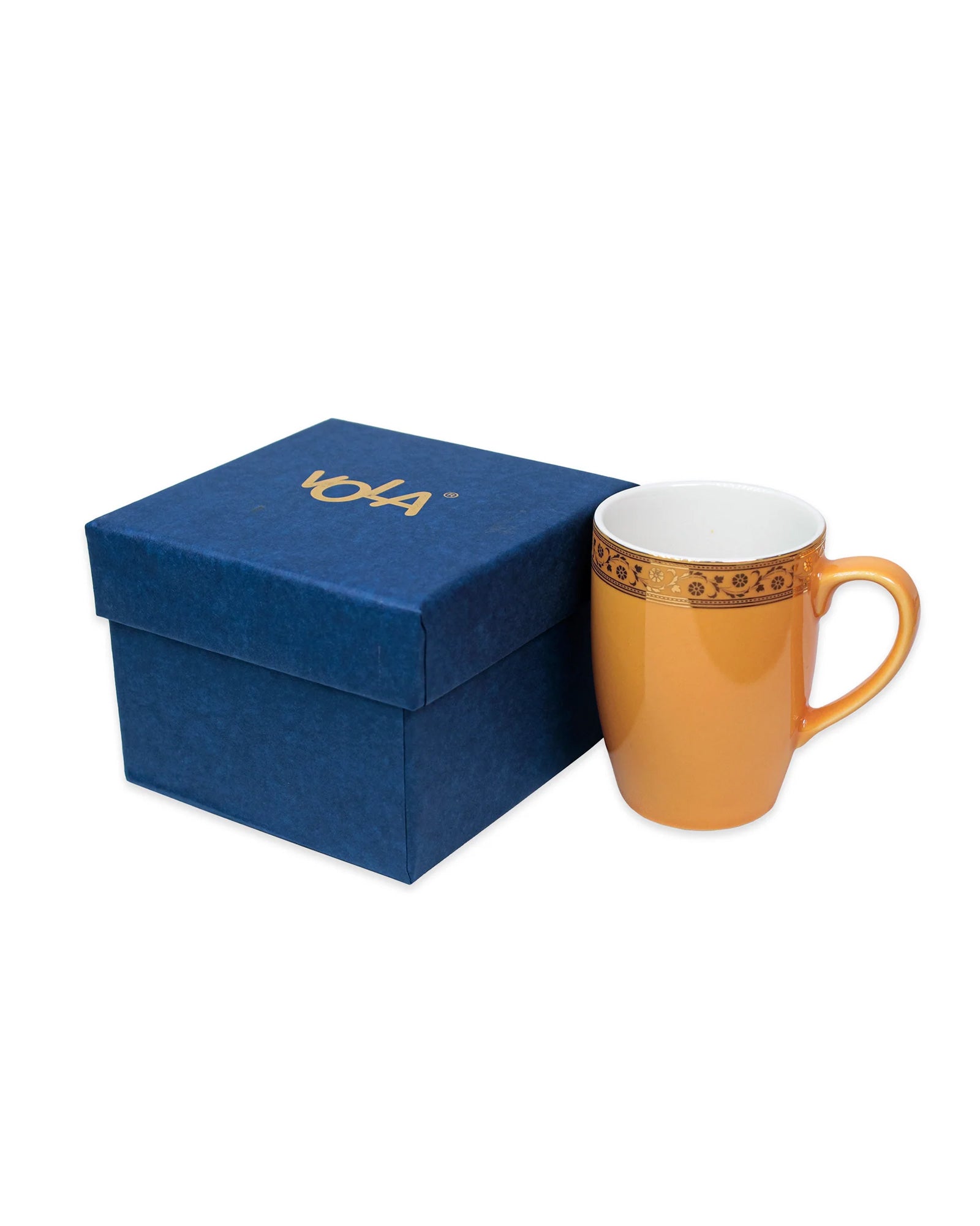 BLAZING ORANGE / Single pc * 230ml || Scarlet: Premium Porcelain Mugs in Pastel Colors