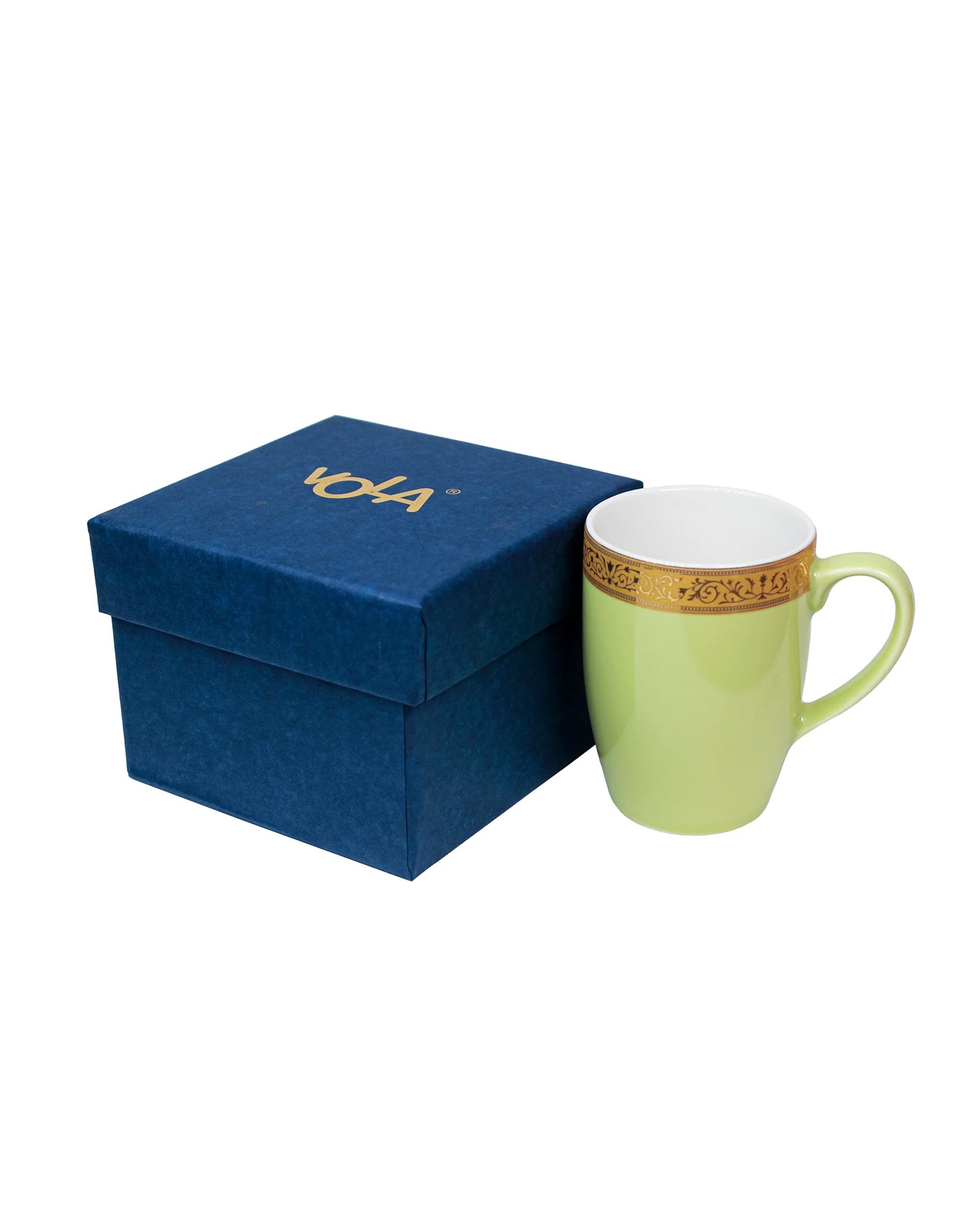 LILLY GREEN / Single pc * 230ml || Scarlet: Premium Porcelain Mugs in Pastel Colors