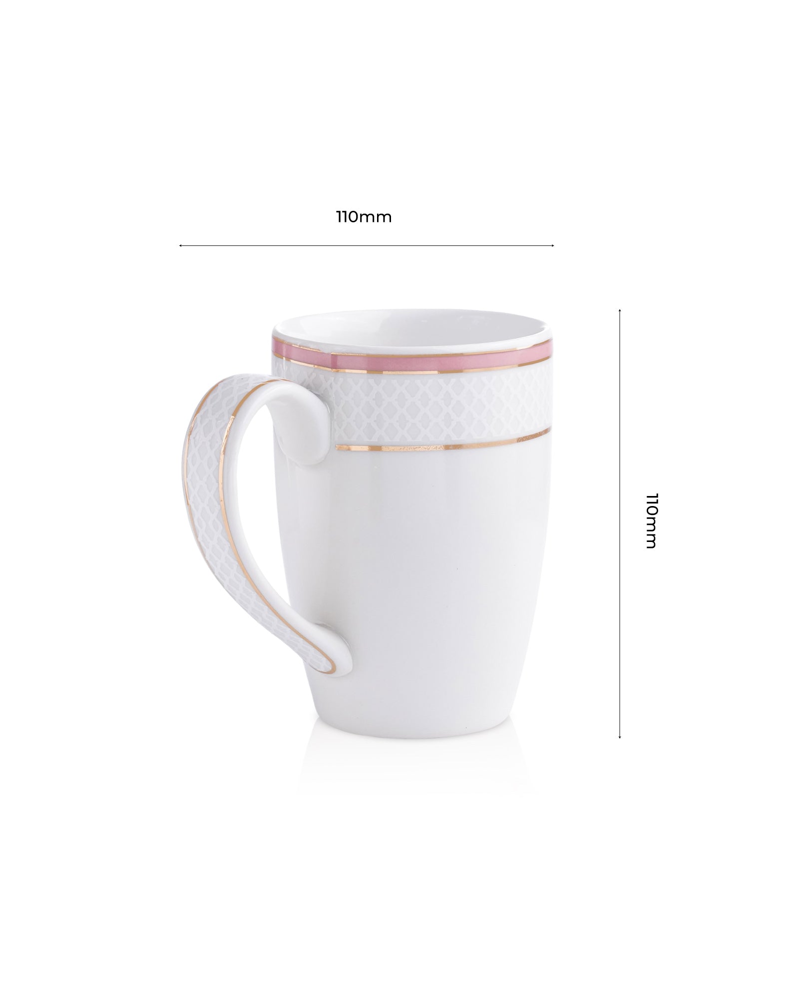 Ivory / Pink / Single pc * 300ml || Stellar Collection || Mug _Ogee