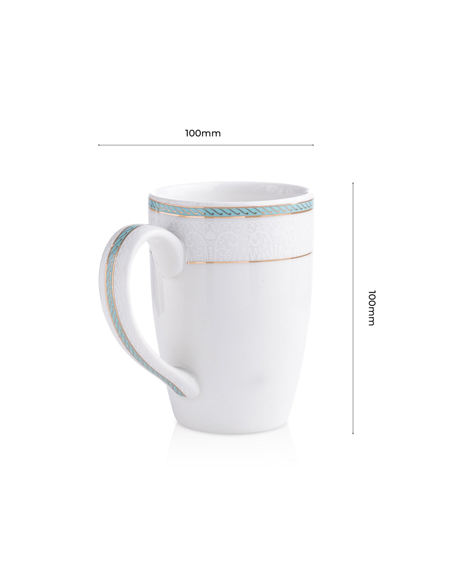 Ivory / Aqua / Single pc * 230ml || Stellar Collection || Mug _ Scallop