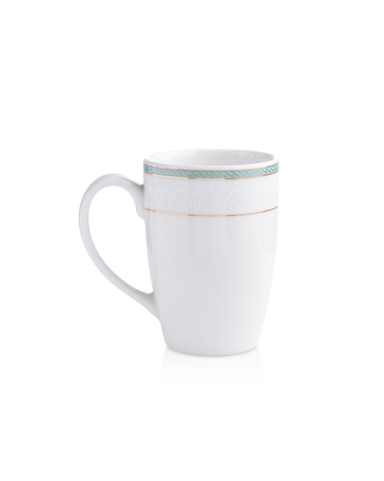 Ivory / Aqua / Set of 2 * 300ml || Stellar Collection || Mug _ Scallop