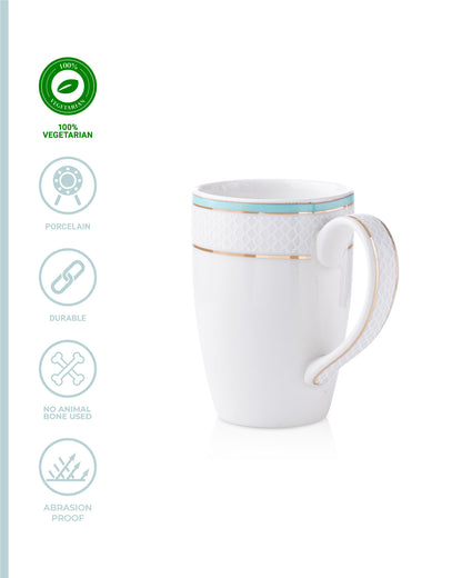 Ivory / Aqua / Single pc * 300ml || Stellar Collection || Mug _Ogee