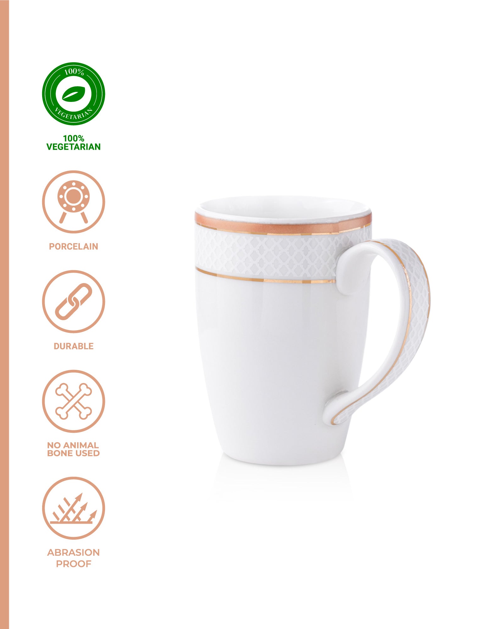  Ivory / Copper / Single pc * 230ml || Stellar Collection || Mug _Ogee