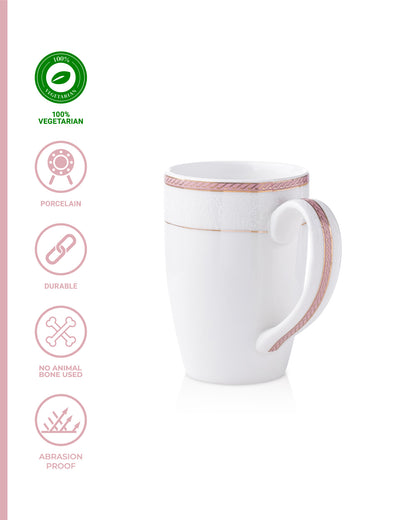 Ivory / Pink / Single pc * 300ml || Stellar Collection || Mug _ Scallop